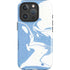 Marbleized Blue iPhone 16 Pro Impact Case